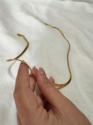 Collana snake in argento placcata in oro 18K
