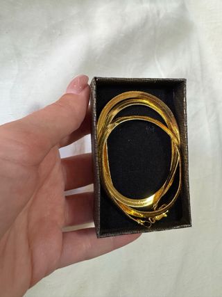Collana snake in argento placcata in oro 18K