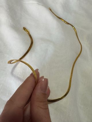 Collana snake in argento placcata in oro 18K