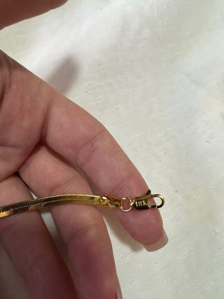 Collana snake in argento placcata in oro 18K
