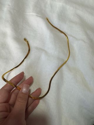 Collana snake in argento placcata in oro 18K