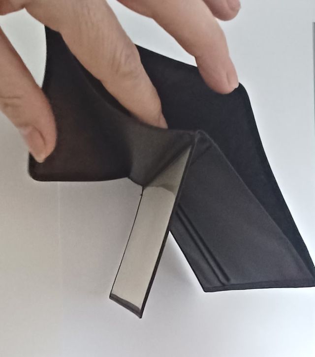 NUOVO portafoglio in pelle nera