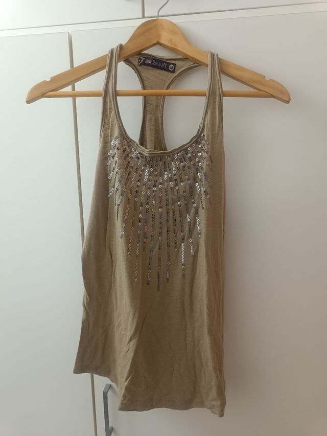 Camiseta brillante de tirantes!