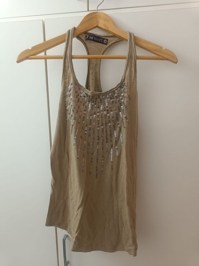 Camiseta brillante de tirantes!