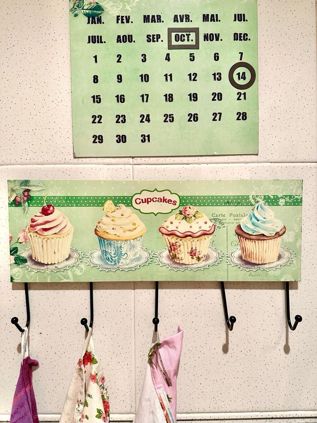 Calendario vintage in confezione doppia con porta stracci