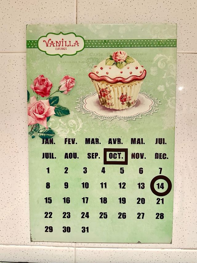 Calendario vintage in confezione doppia con porta stracci
