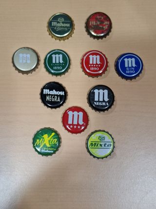 11 chapas cerveza Mahou