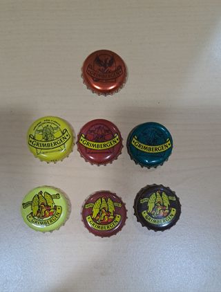  7 chapas cerveza Grimbergen 