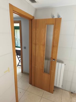 Lote 3 puertas interiores con cristal SIN marco