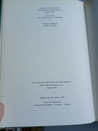 Historia de la cultura occidental. Michael Grant