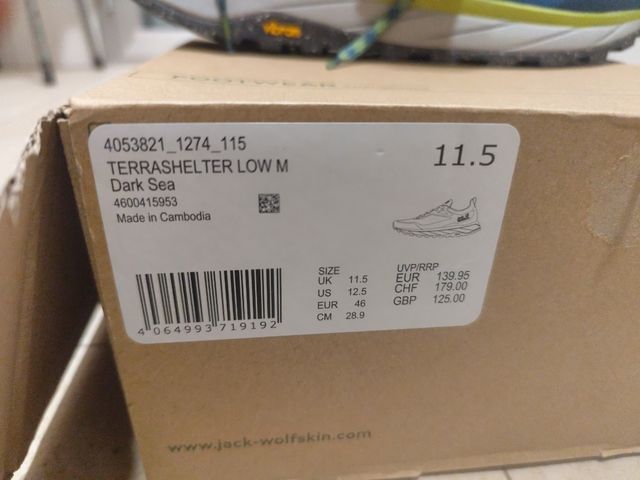 Sapatilhas Terrashelter Jack Wolfskin tamanho 47