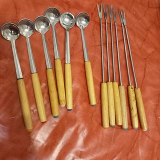 Set spiedini e cucchiaini da fonduta o gelato