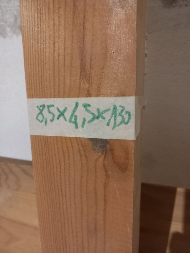 Travesaño de madera maciza