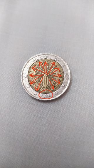 Moneda 2 euros muy difícil de encontrar.