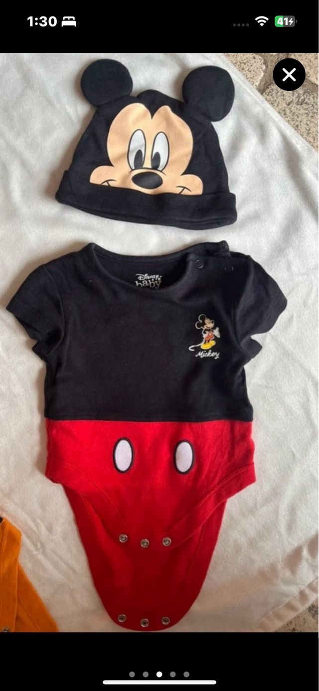 Body e capellino Disney Micky Mouse