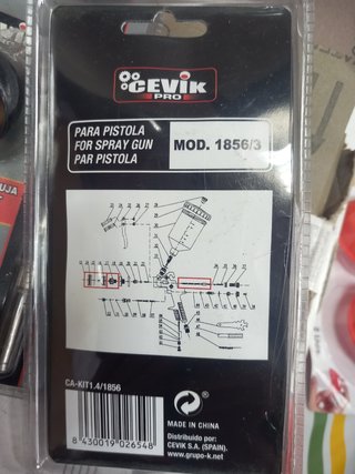 KIT BOQUILLA AGUJA TOBERA PINTAR CEVIK