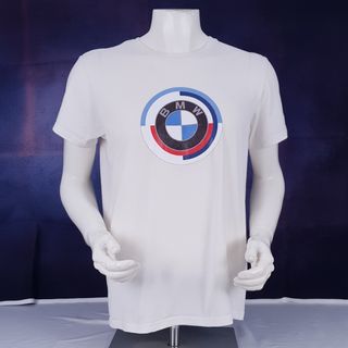 Camiseta Vintage BMW Blanca, Talla M. 