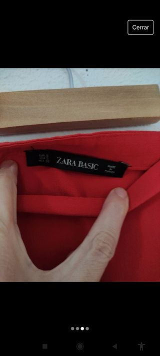 Falda pantalón roja Zara