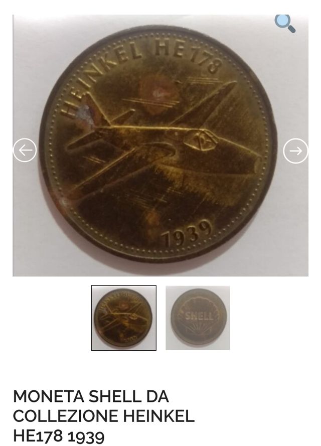 Moneta in bronzo shell 1939