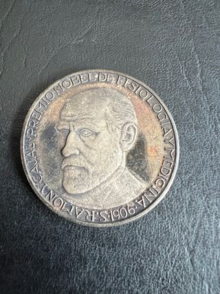 Moneda medalla Ramon y Cajal 1906 PLATA