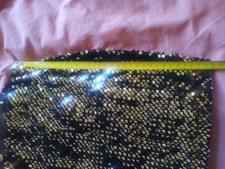 Minigonna con paillettes argento e nere. J'aimè