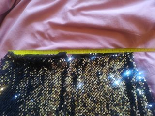 Minigonna con paillettes argento e nere. J'aimè