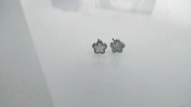 Pendientes de plata y nacar