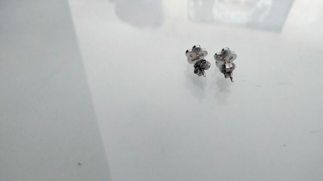 Pendientes de plata y nacar