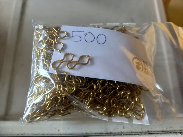 500 Argollas n.1 de latón para moldes