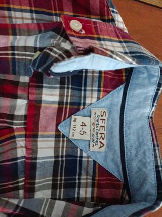 Camisa cuadros niño