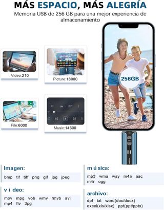 PenDrive 256GB iOS/Mac/PC. Nuevo