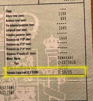 Kawasaki z750 valida para A2