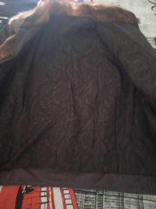 Chaquetón marrón de piel.vintage.60€