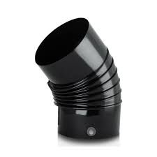 CODO CHIMENEA VITRIFICADO NEGRO