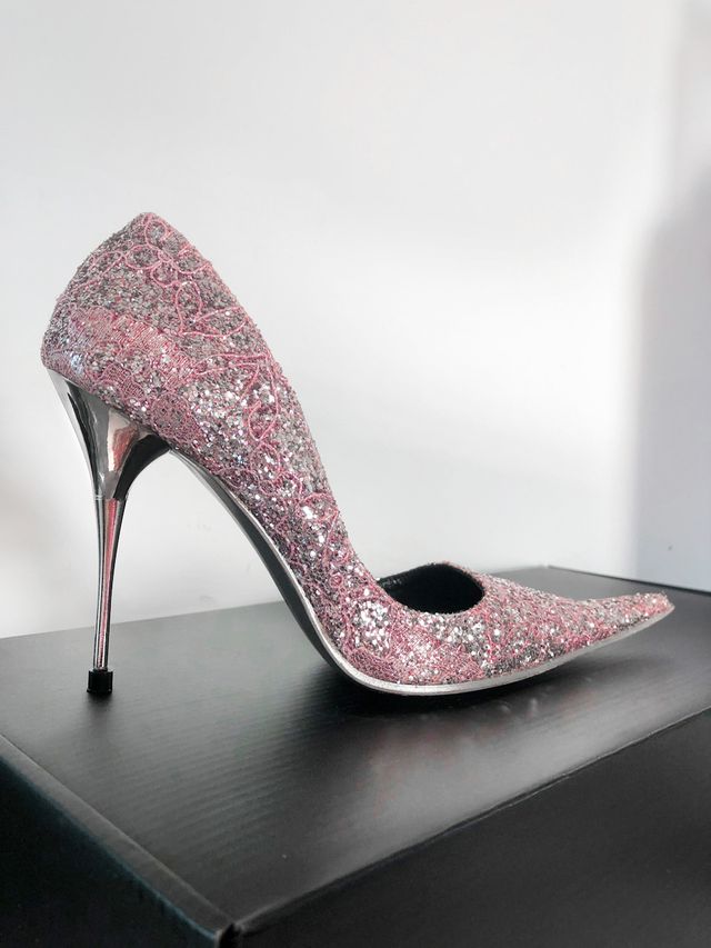 Boda Zapatos De Tacon Con Purpurina Zapatos De Boda Con Purpurina