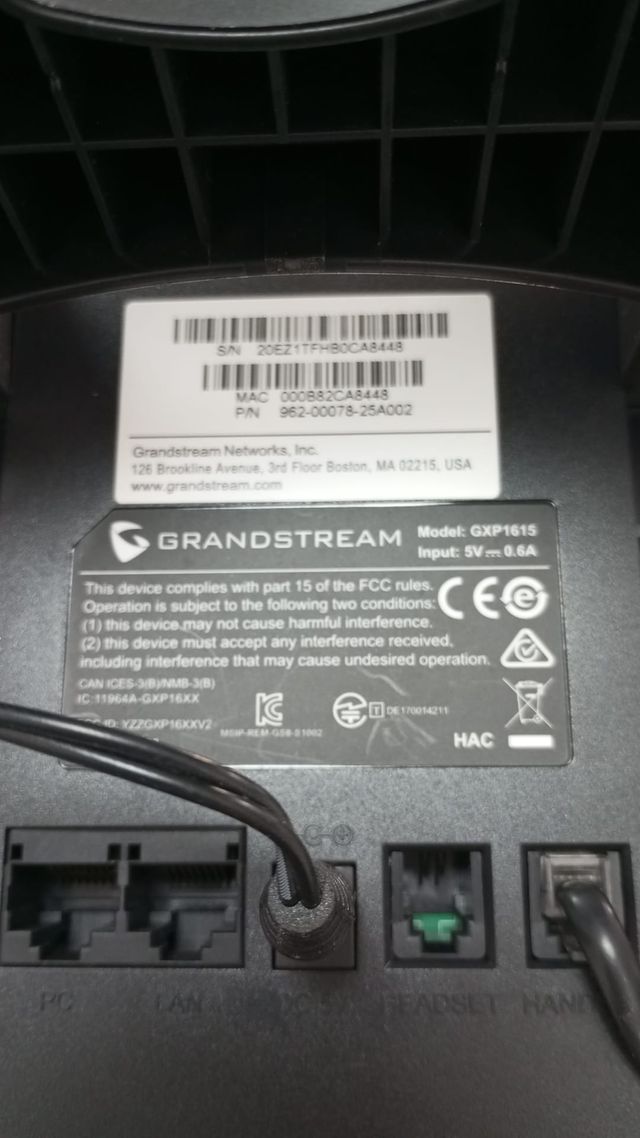 Telefono IP Grandstream GXP1615