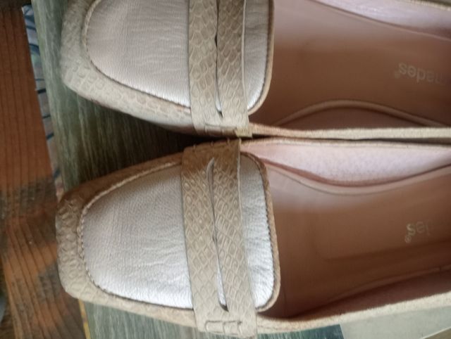 Zapatos piel beige