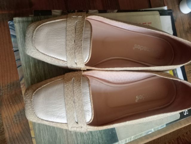 Zapatos piel beige