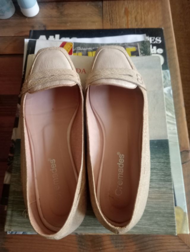 Zapatos piel beige