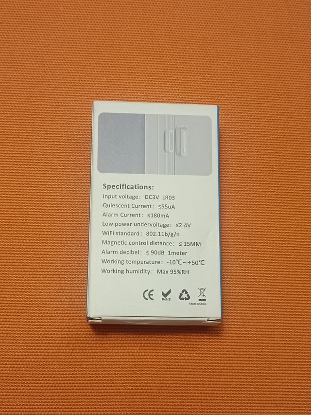 Sensor wifi con sirena, Tuya, puerta o ventana