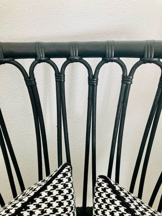 sillones mimbre/bambu negros