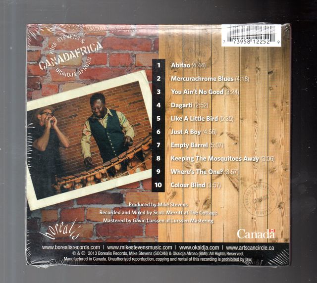 Mike Stevens & Okaidja Afroso Canadafrica 2013 cd