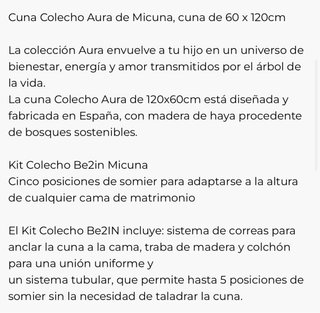 Cuna MICUNA 1.20x60 Mod: Aura