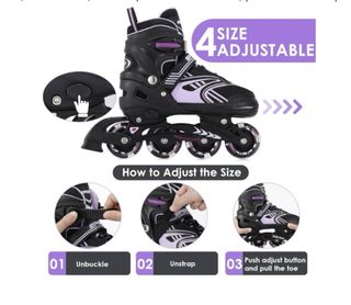 patines en línea con 4 tamaños ajustables