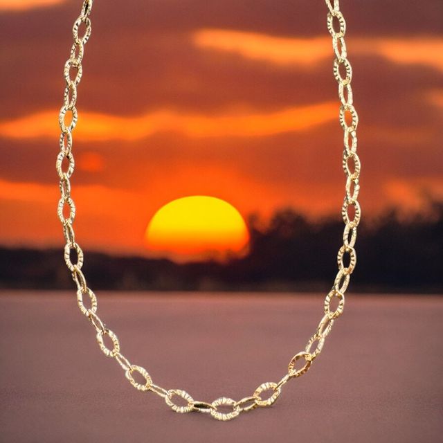 Cadena Rayos Italiana 3 mm Oro 18 Kilates