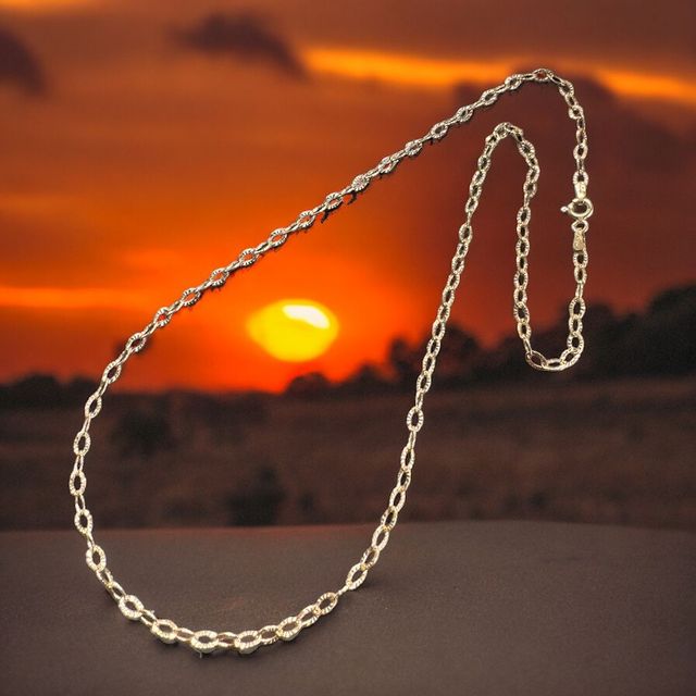 Cadena Rayos Italiana 3 mm Oro 18 Kilates