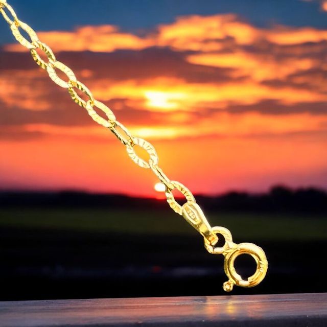 Pulsera RAYOS Italiana 3 mm 18 cm Oro 18 Kilates