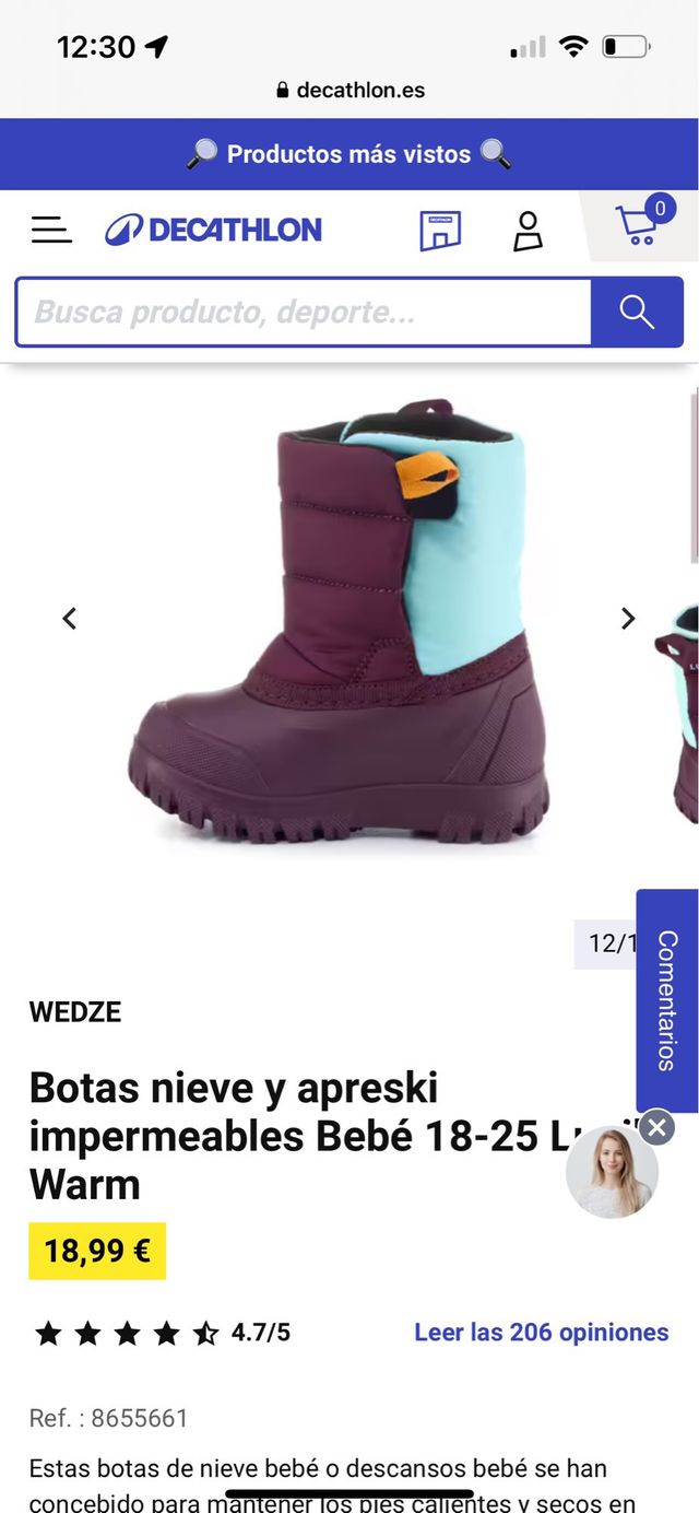 Bota de neive niña