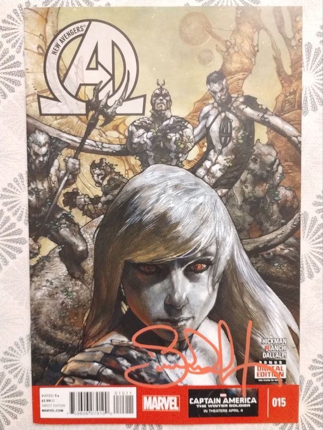 New Avengers 15 Autografato Simone Bianchi Marvel