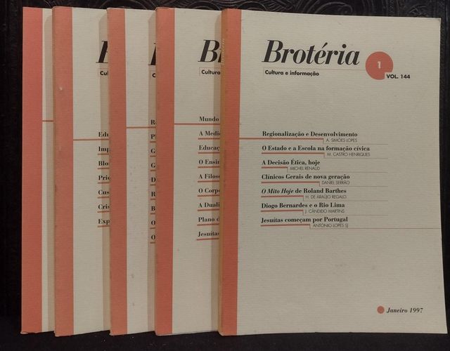 Brotéria Vol. 144 - 5 livros (1997)